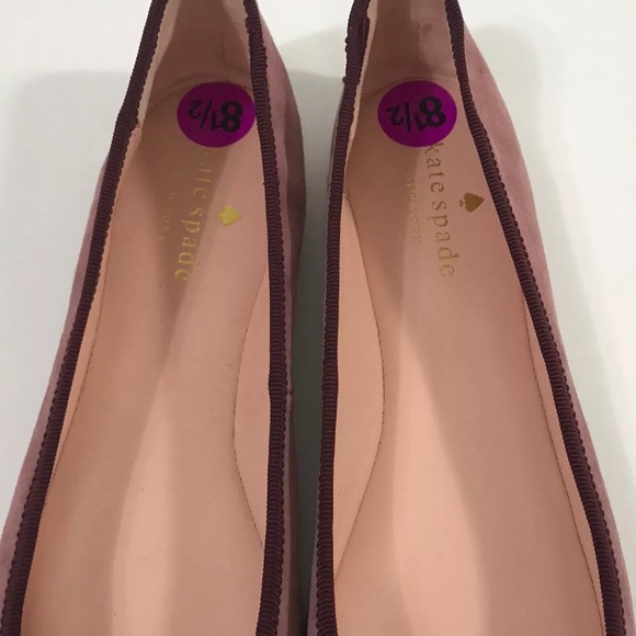 Kate Spade Fontana Too Suede Ballet Flats Bow Shoe - Picture 5 of 8